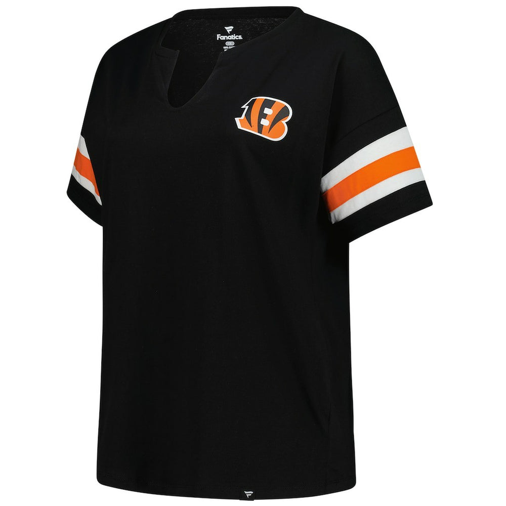 Cincinnati Bengals Fanatics Women's Plus Size Redzone Notch Neck T-Shirt