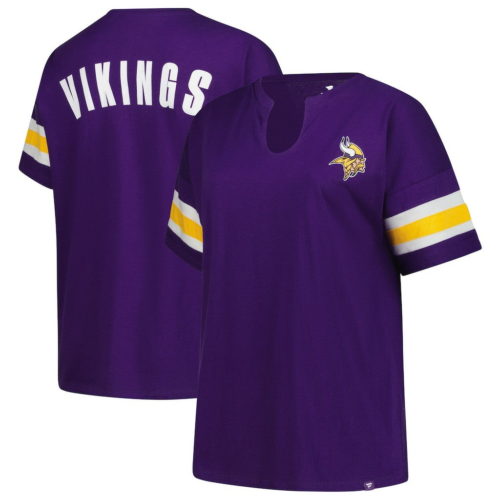 Minnesota Vikings Fanatics Women's Plus Size Redzone Notch Neck T-Shirt