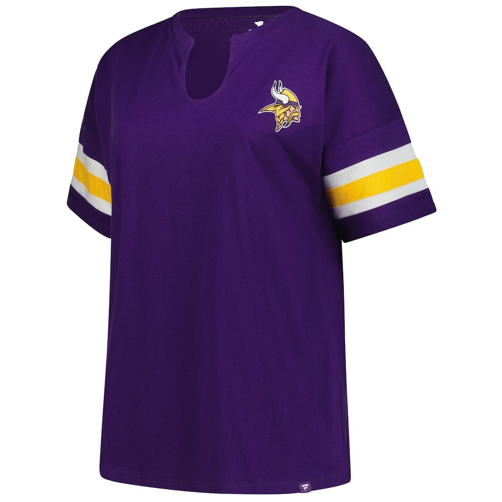 Minnesota Vikings Fanatics Women's Plus Size Redzone Notch Neck T-Shirt