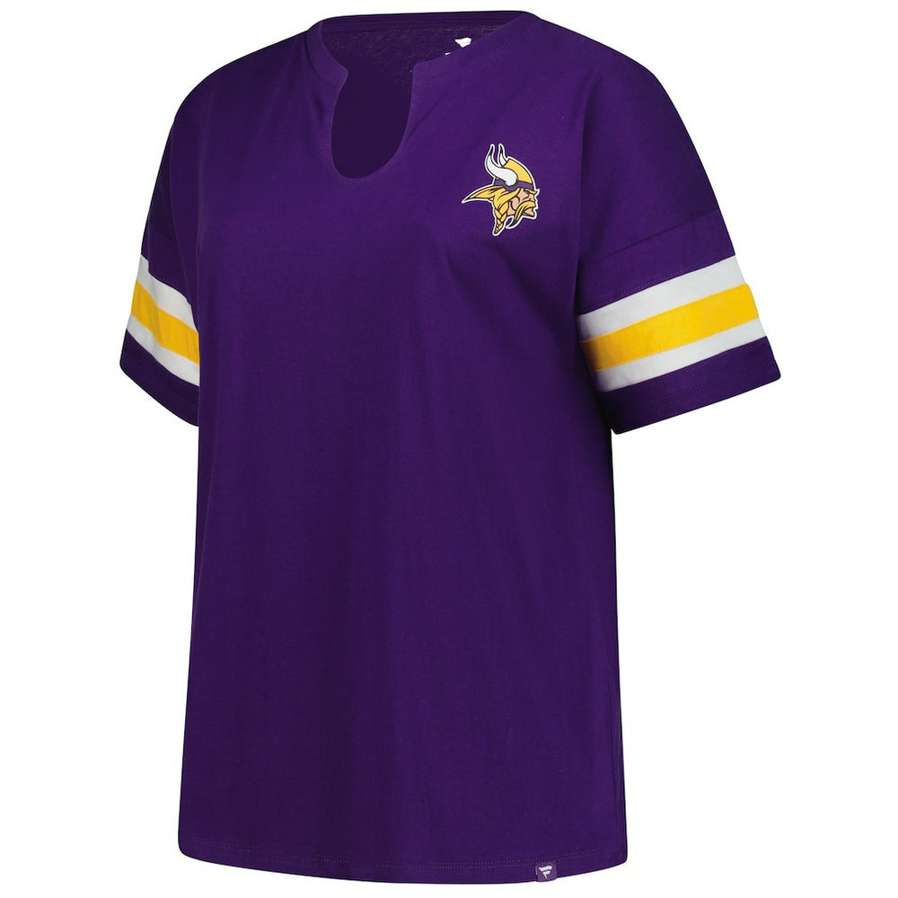 Minnesota Vikings Fanatics Women's Plus Size Redzone Notch Neck T-Shirt