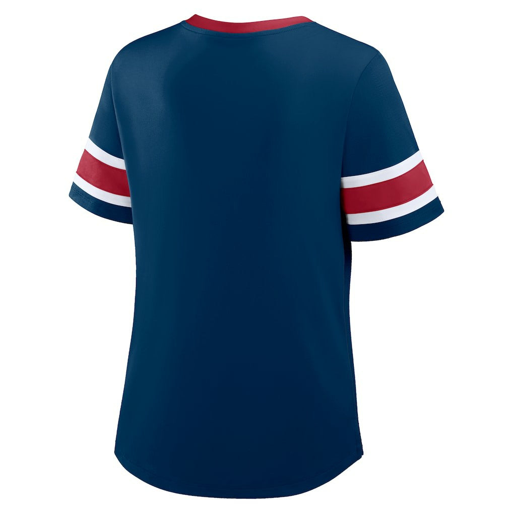 Houston Texans Fanatics Women's Plus Size Red Zone Athena Lace-Up V-Notch Neck T-Shirt