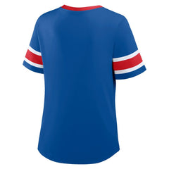 Buffalo Bills Fanatics Women's Plus Size Red Zone Athena Lace-Up V-Notch Neck T-Shirt