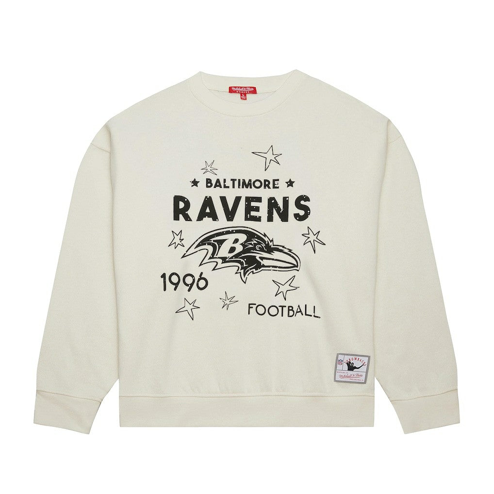 Baltimore Ravens Mitchell & Ness Women's Plus Size Shooting Star Sweatshirt