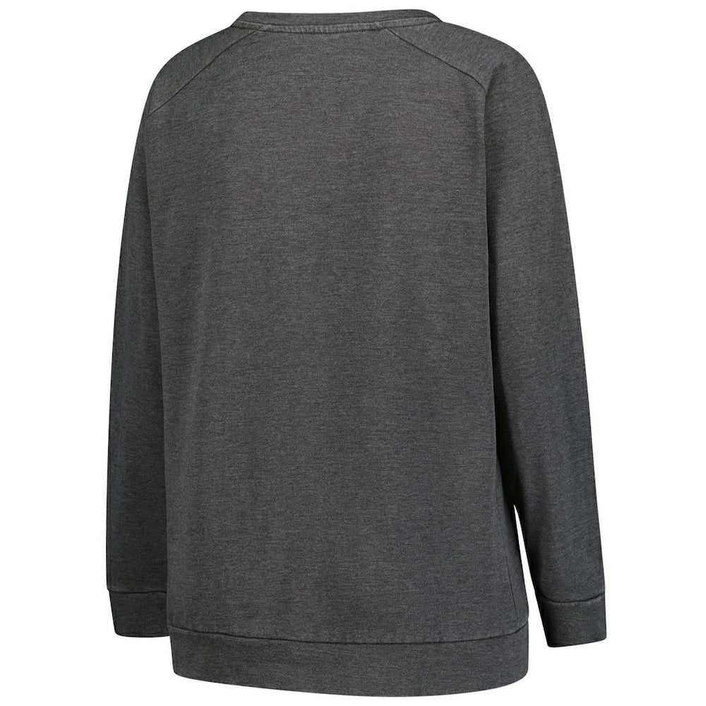 Washington Commanders  Profile Women's Plus Size Acid Wash Raglan Sweatshirt