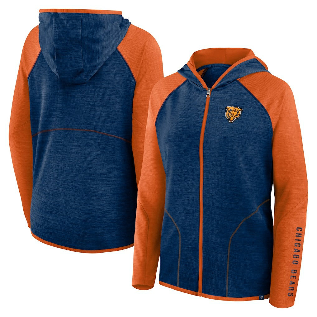 Chicago Bears Fanatics Women's Plus Size End Around Pass Full-Zip Hoodie