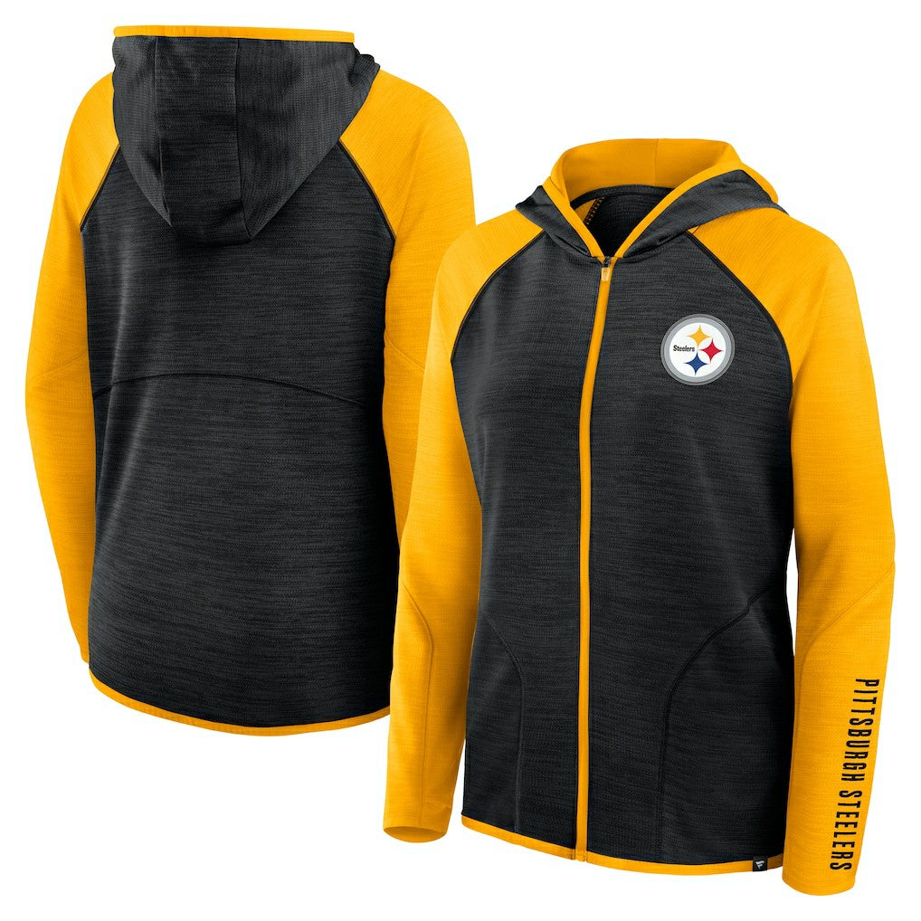 Pittsburgh Steelers Fanatics Women's Plus Size End Around Pass Full-Zip Hoodie