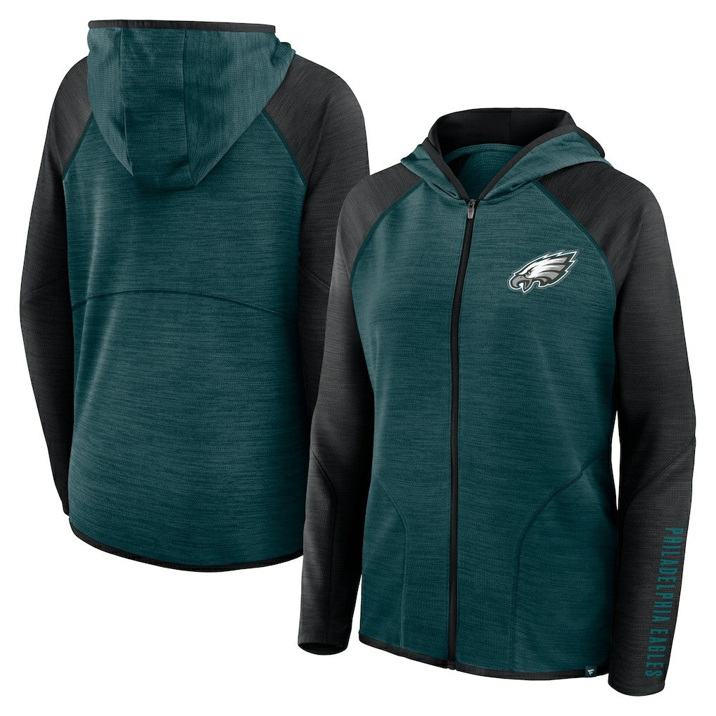 Philadelphia Eagles Fanatics Women's Plus Size End Around Pass Full-Zip Hoodie