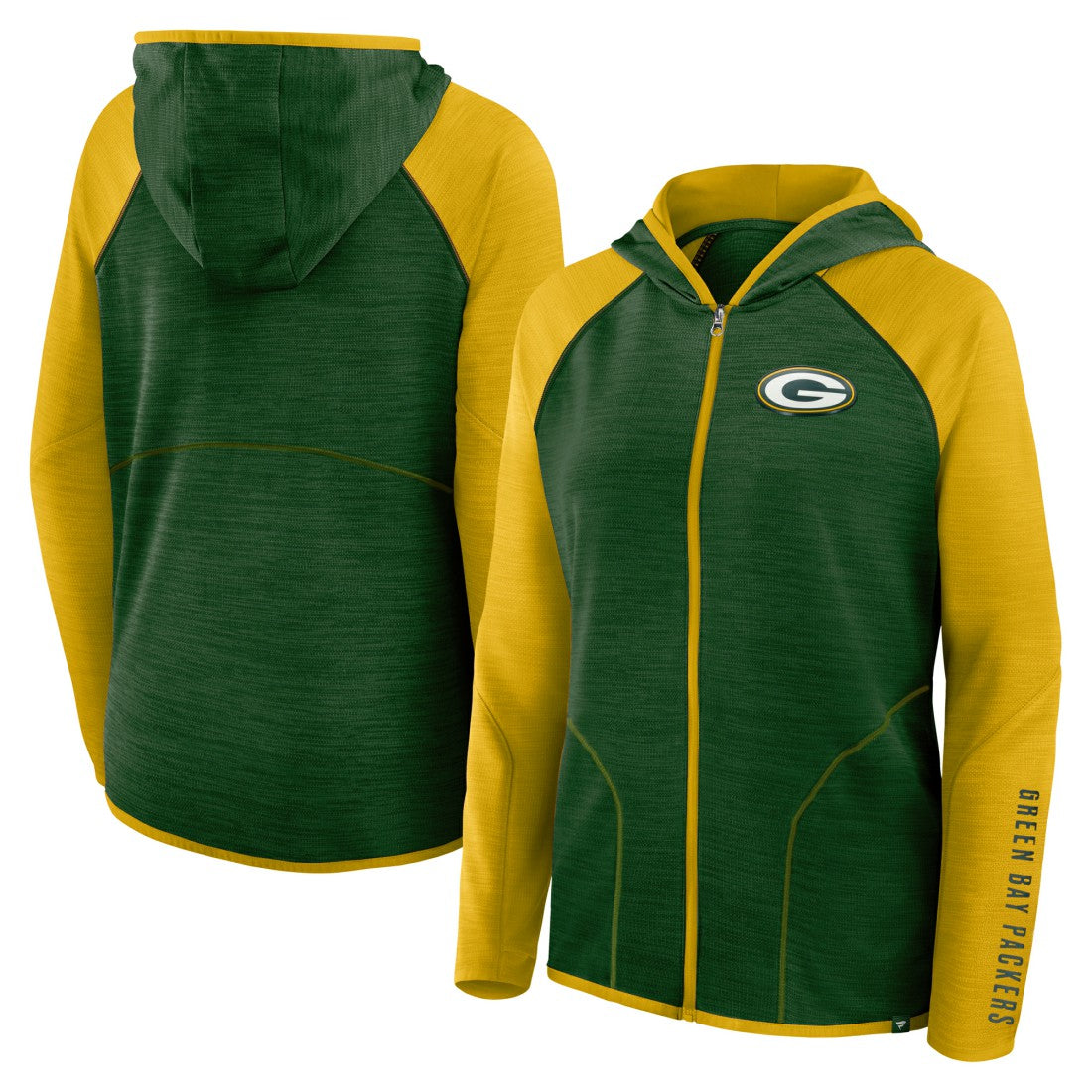 Green Bay Packers Fanatics Women's Plus Size End Around Pass Full-Zip Hoodie