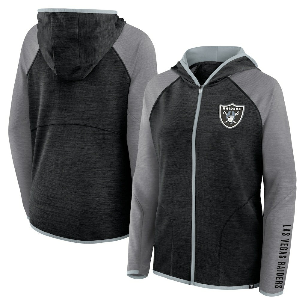 Las Vegas Raiders Fanatics Women's Plus Size End Around Pass Full-Zip Hoodie