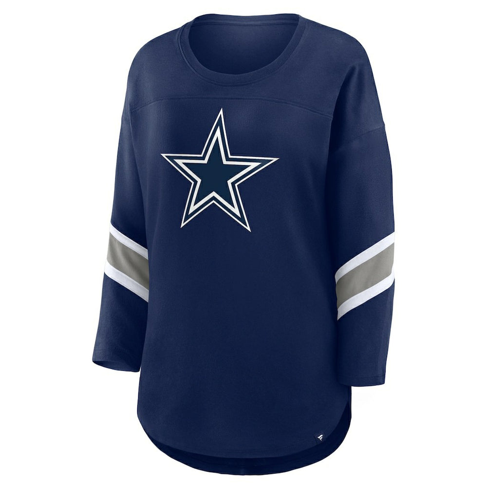 Dallas Cowboys Fanatics Women's Plus Size Redzone 3/4-Sleeve Scoop Neck T-Shirt