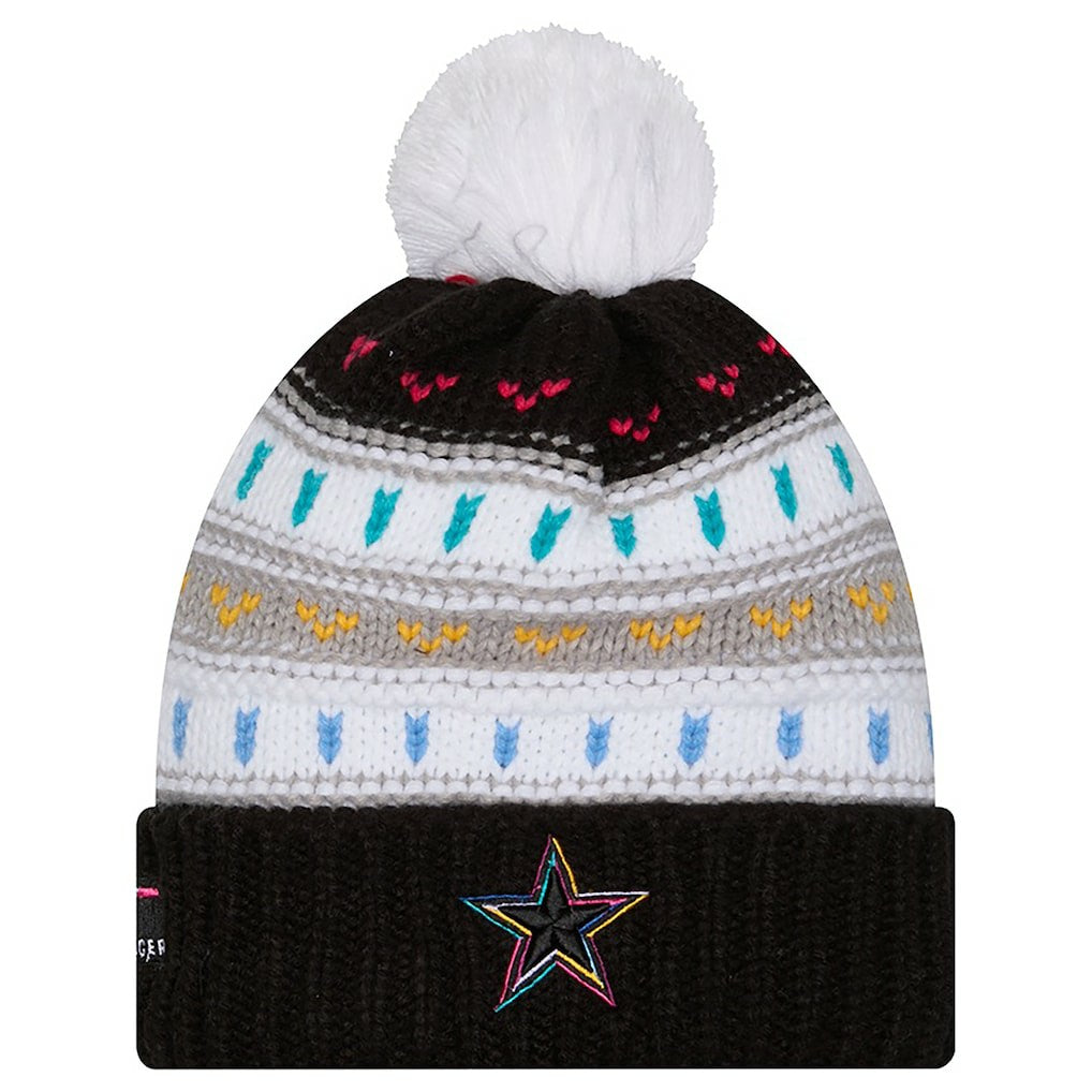 Dallas Cowboys New Era Women's 2025 NFL Crucial Catch Cuffed Knit Hat with Pom