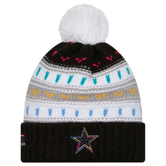 Dallas Cowboys New Era Women's 2025 NFL Crucial Catch Cuffed Knit Hat with Pom