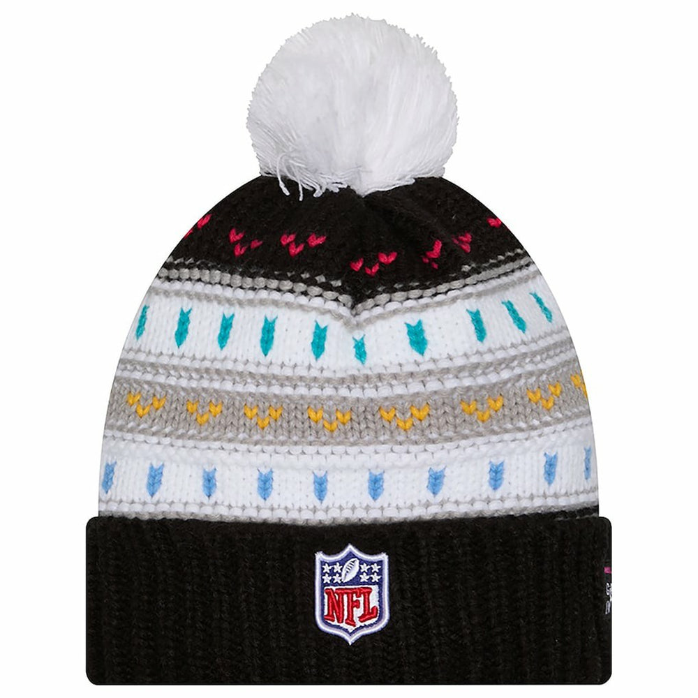 Dallas Cowboys New Era Women's 2025 NFL Crucial Catch Cuffed Knit Hat with Pom