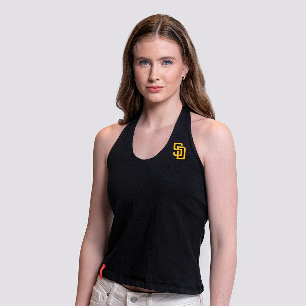 San Diego Padres Lusso Women's Noelle V-Neck Tank Top | MLB On Sale