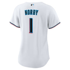 Connor Norby Miami Marlins Nike Women's Home Replica Jersey | MLB Outlet