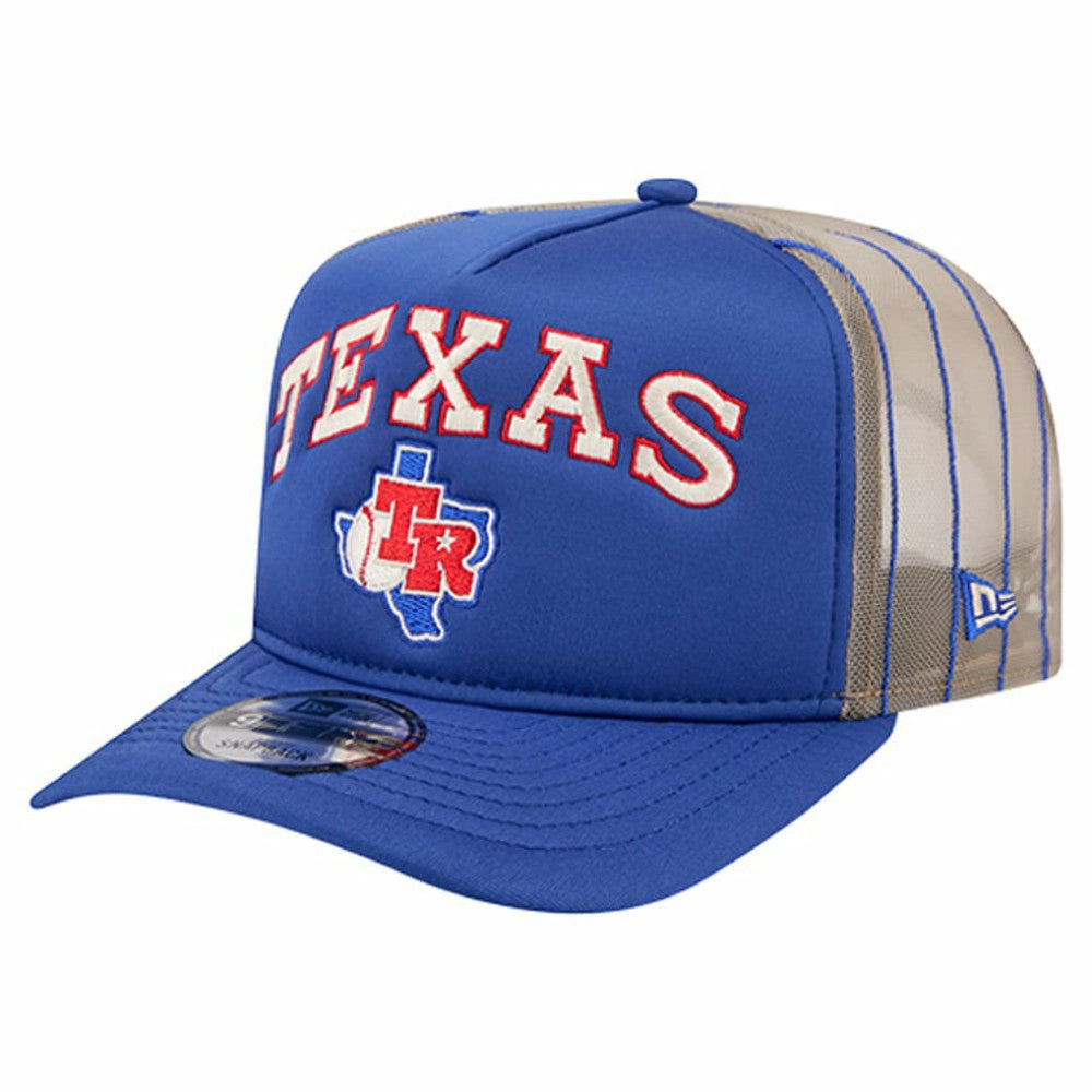 Texas Rangers New Era Vintage Arched Foam Front 9FIFTY A-Frame Adjustable Trucker Hat | MLB On Sale