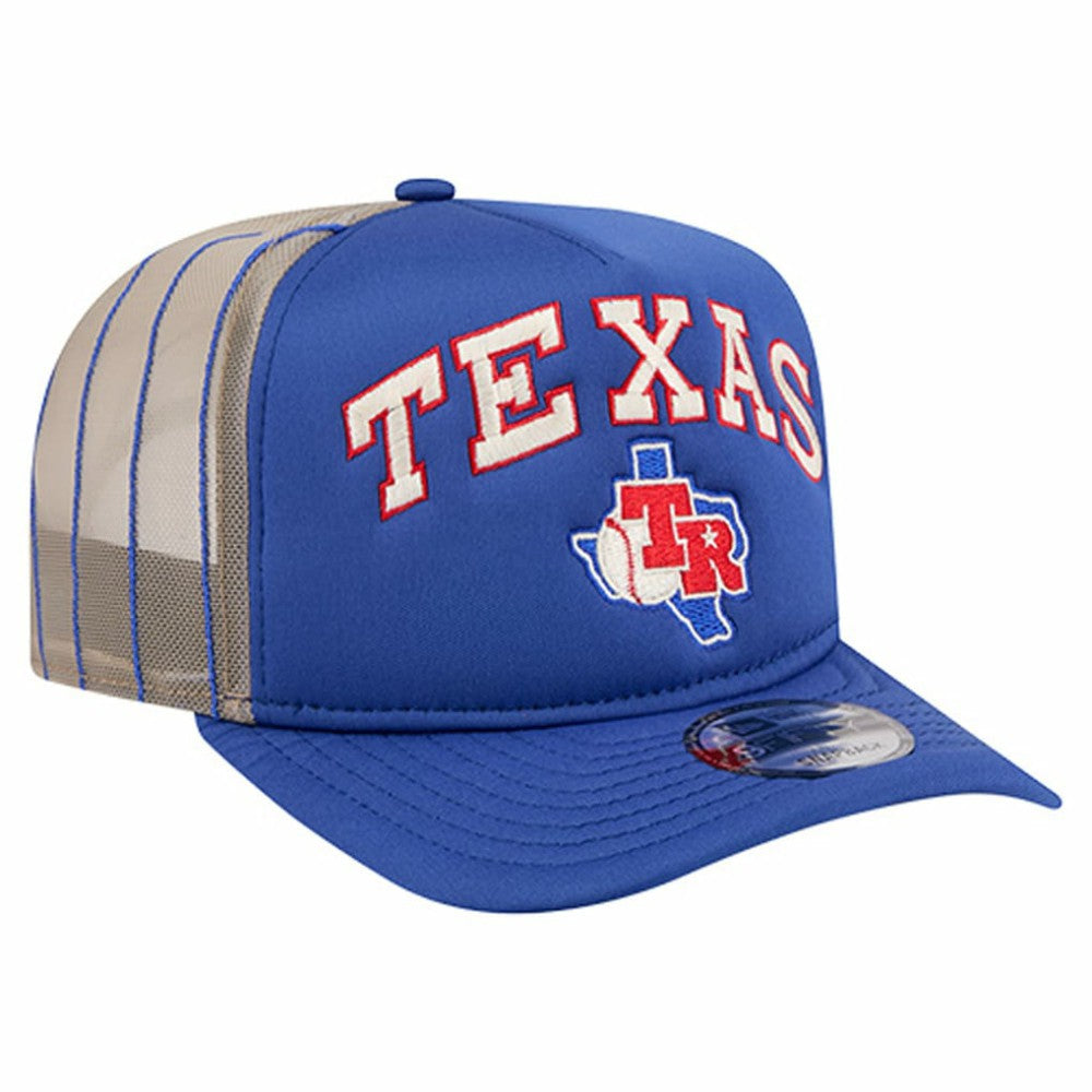 Texas Rangers New Era Vintage Arched Foam Front 9FIFTY A-Frame Adjustable Trucker Hat | MLB On Sale