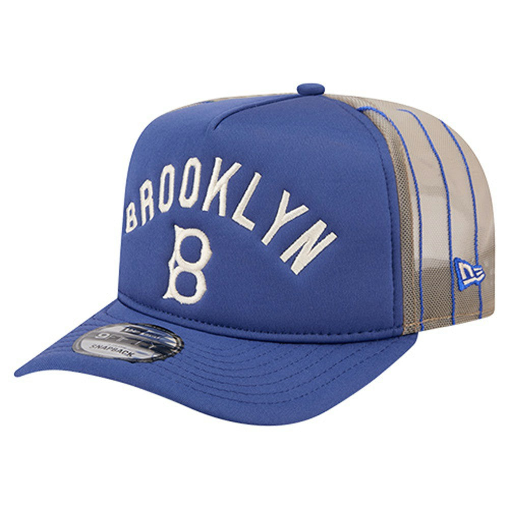 Los Angeles Dodgers New Era Vintage Arched Foam Front 9FIFTY A-Frame Adjustable Trucker Hat | MLB Sale