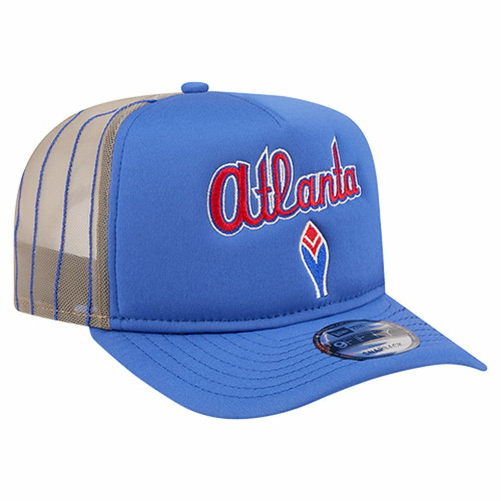 Atlanta Braves New Era Vintage Arched Foam Front 9FIFTY A-Frame Adjustable Trucker Hat | MLB Discount