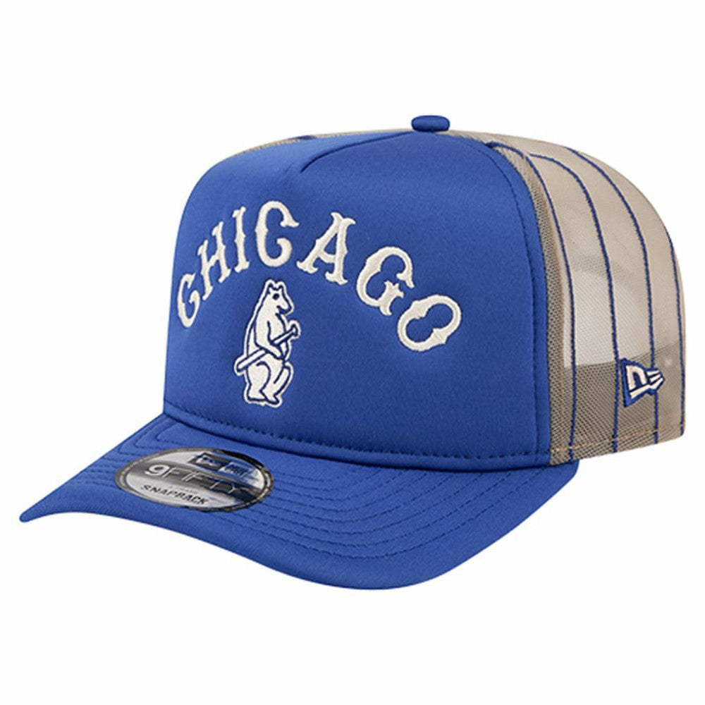 Chicago Cubs New Era Vintage Arched Foam Front 9FIFTY A-Frame Adjustable Trucker Hat | MLB Discount