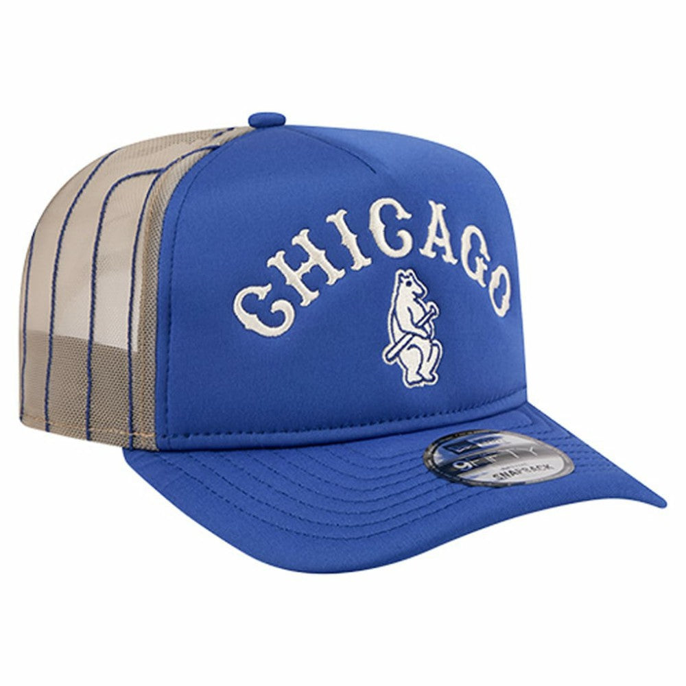 Chicago Cubs New Era Vintage Arched Foam Front 9FIFTY A-Frame Adjustable Trucker Hat | MLB Discount