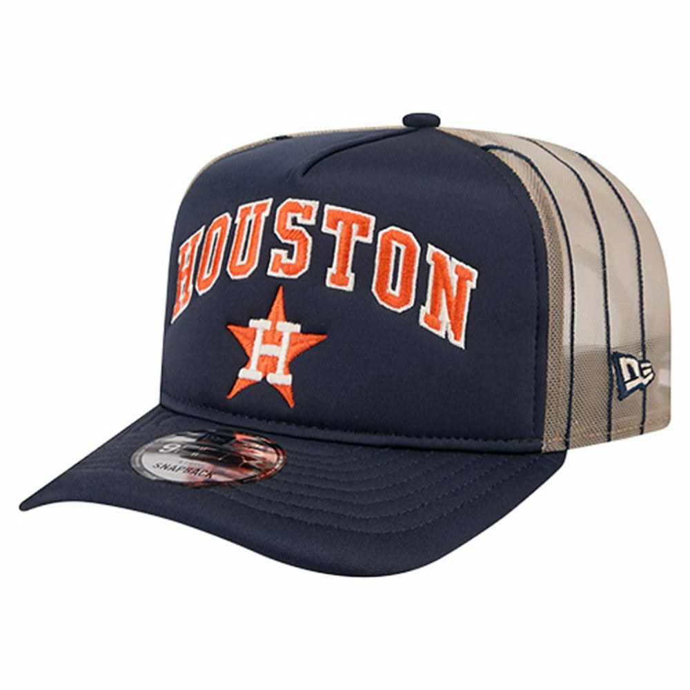 Houston Astros New Era Vintage Arched Foam Front 9FIFTY A-Frame Adjustable Trucker Hat | MLB Sale