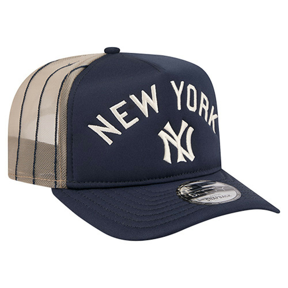 New York Yankees New Era Vintage Arched Foam Front 9FIFTY A-Frame Adjustable Trucker Hat | MLB On Sale