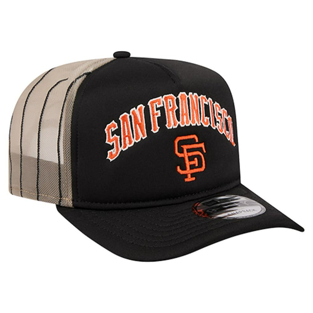 San Francisco Giants New Era Vintage Arched Foam Front 9FIFTY A-Frame Adjustable Trucker Hat | MLB New