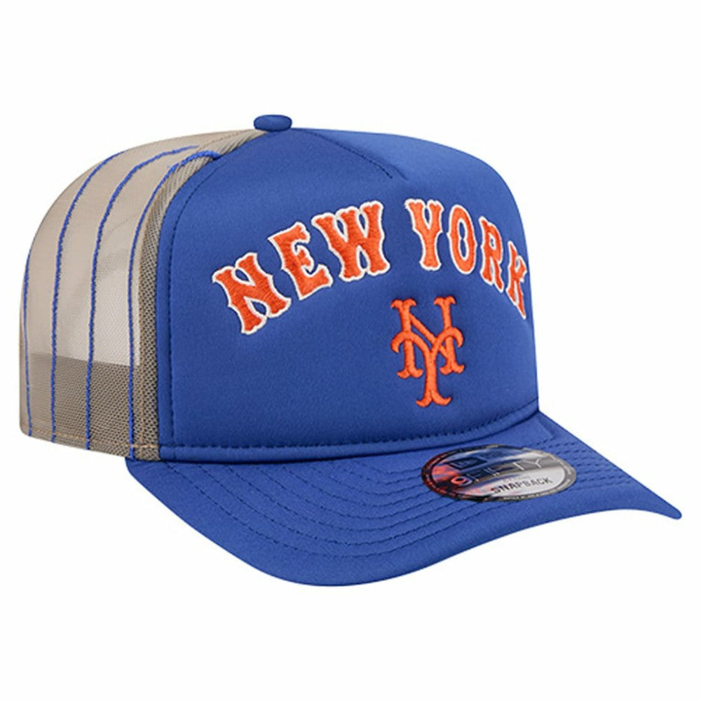 New York Mets New Era Vintage Arched Foam Front 9FIFTY A-Frame Adjustable Trucker Hat | MLB Online