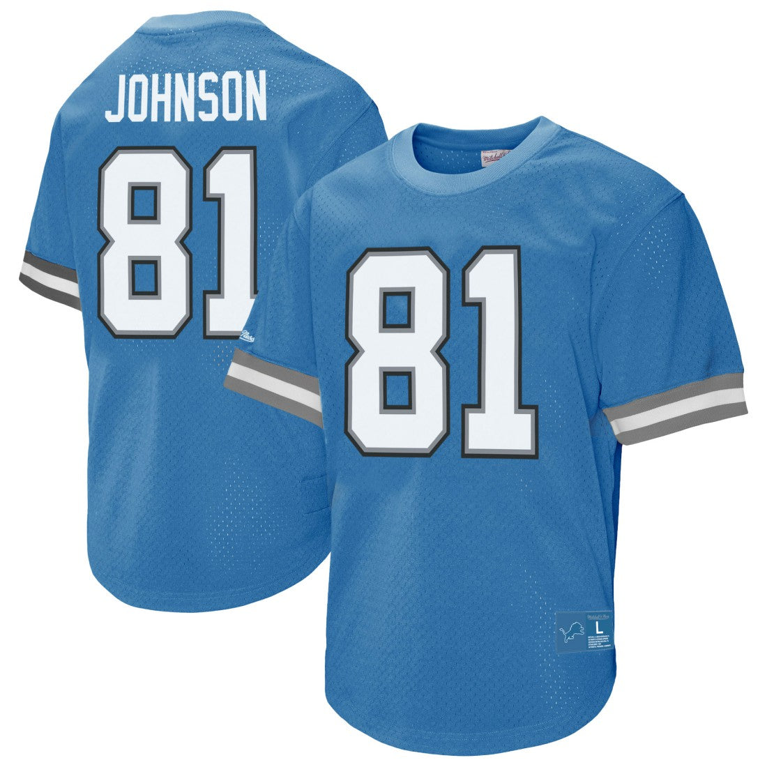 Detroit Lions Mitchell & Ness Calvin Johnson  Retired Player Name & Number Mesh Top
