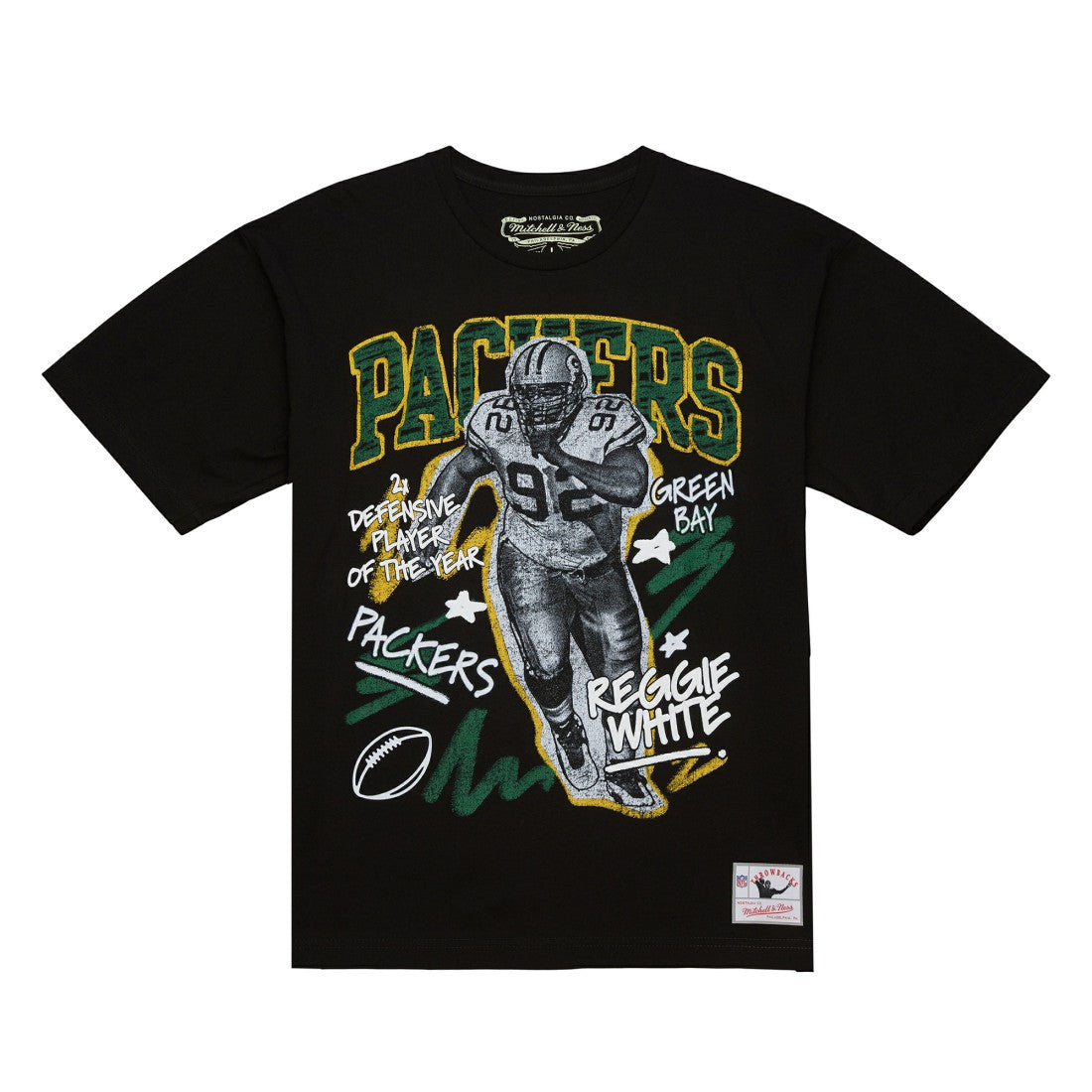 Green Bay Packers Mitchell & Ness Reggie White  Chalked Up Player Graphic T-Shirt