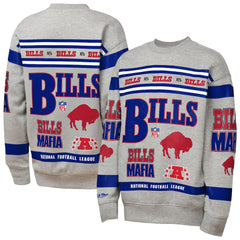 Buffalo Bills Mitchell & Ness Youth Throwback All-Over Print Fleece Sweatshirt