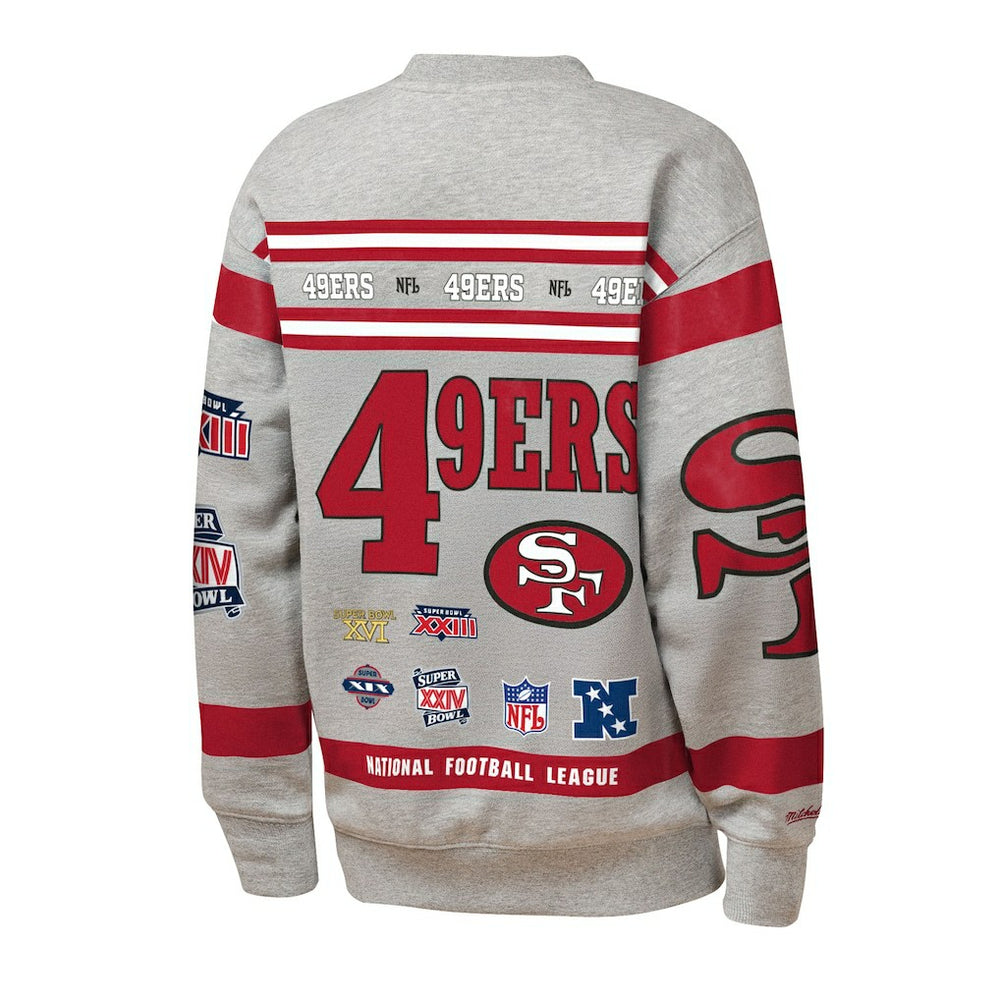San Francisco 49ers Mitchell & Ness Youth Throwback All-Over Print Fleece Sweatshirt