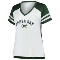 Green Bay Packers Fanatics Jordan Love  Women's Plus Size Bling V-Neck T-Shirt