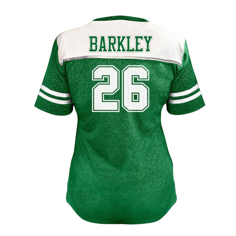 Philadelphia Eagles Fanatics Saquon Barkley  Women's Plus Size Bling V-Neck T-Shirt