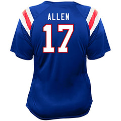 Buffalo Bills Fanatics Josh Allen  Women's Plus Size Name & Number Raglan Lace V-Neck T-Shirt