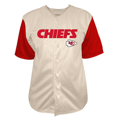 Kansas City Chiefs Fanatics Patrick Mahomes  Big & Tall Baseball Button-Up Shirt