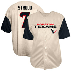 Houston Texans Fanatics C.J. Stroud  Big & Tall Baseball Button-Up Shirt