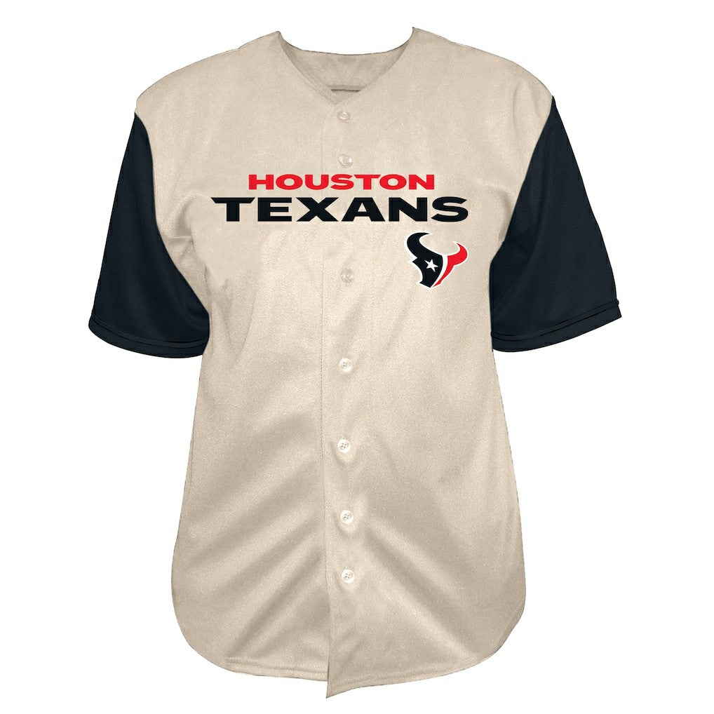 Houston Texans Fanatics C.J. Stroud  Big & Tall Baseball Button-Up Shirt