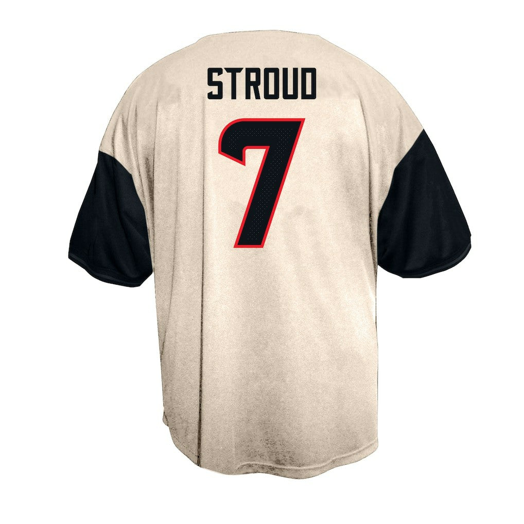 Houston Texans Fanatics C.J. Stroud  Big & Tall Baseball Button-Up Shirt