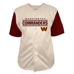 Washington Commanders Fanatics Jayden Daniels  Big & Tall Baseball Button-Up Shirt