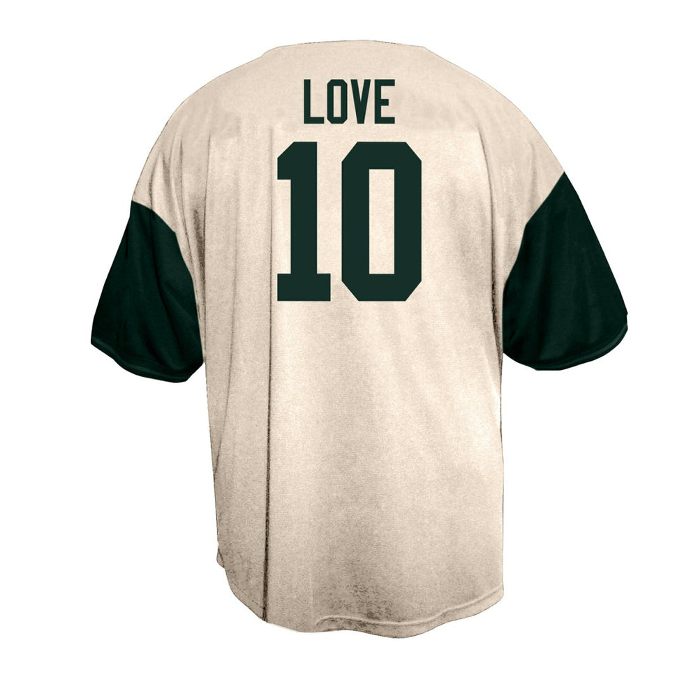 Green Bay Packers Fanatics Jordan Love  Big & Tall Baseball Button-Up Shirt