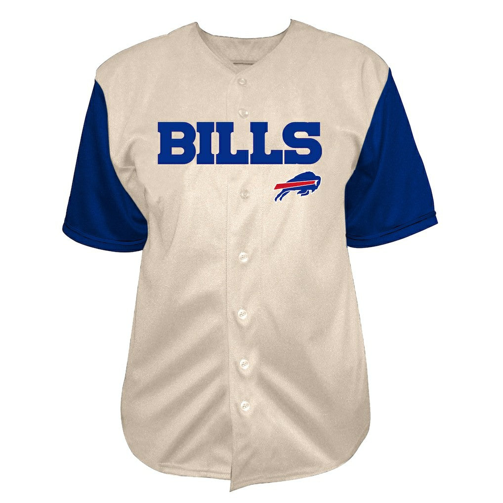 Buffalo Bills Fanatics Josh Allen  Big & Tall Baseball Button-Up Shirt
