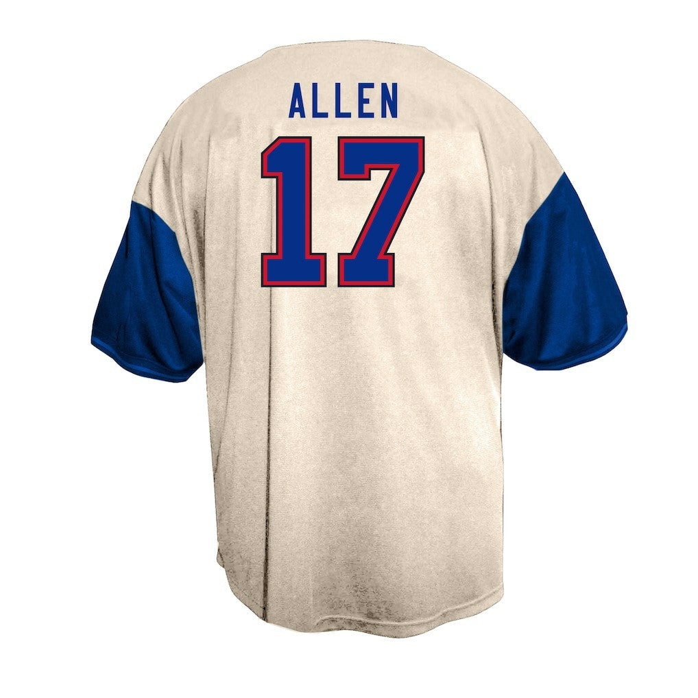 Buffalo Bills Fanatics Josh Allen  Big & Tall Baseball Button-Up Shirt