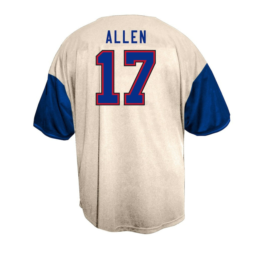 Buffalo Bills Fanatics Josh Allen  Big & Tall Baseball Button-Up Shirt