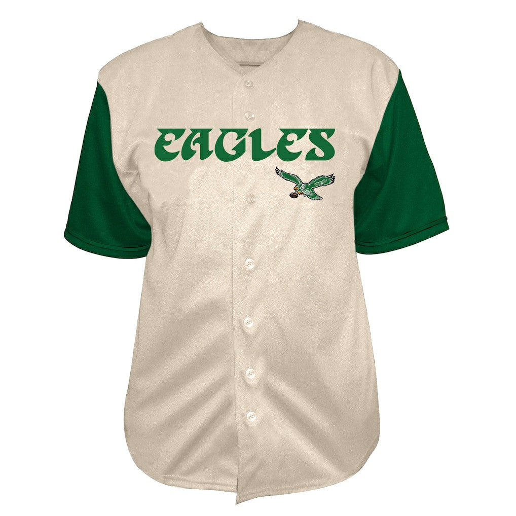 Philadelphia Eagles Fanatics Saquon Barkley  Big & Tall Baseball Button-Up Shirt