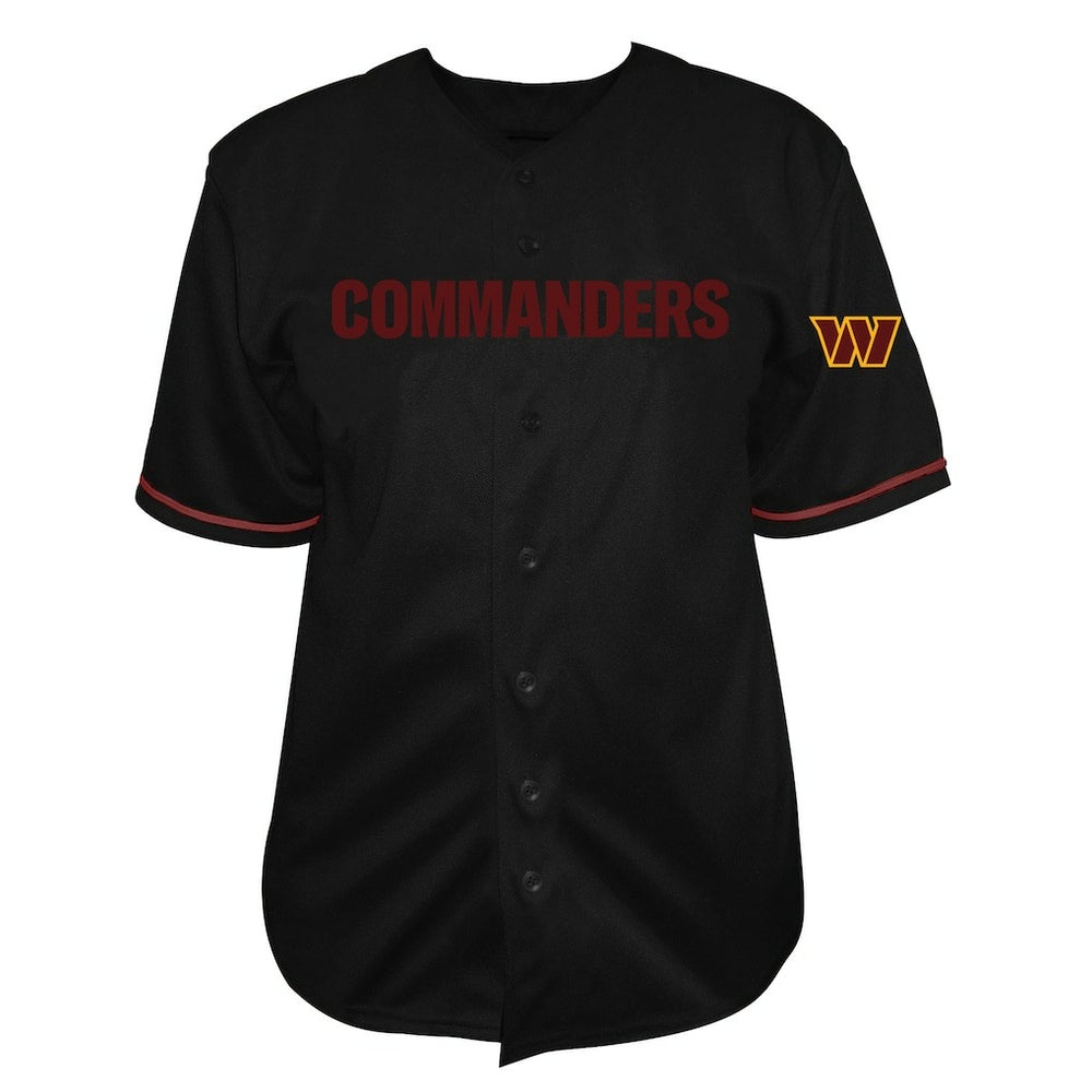 Washington Commanders Fanatics Jayden Daniels  Big & Tall Baseball Button-Up Shirt