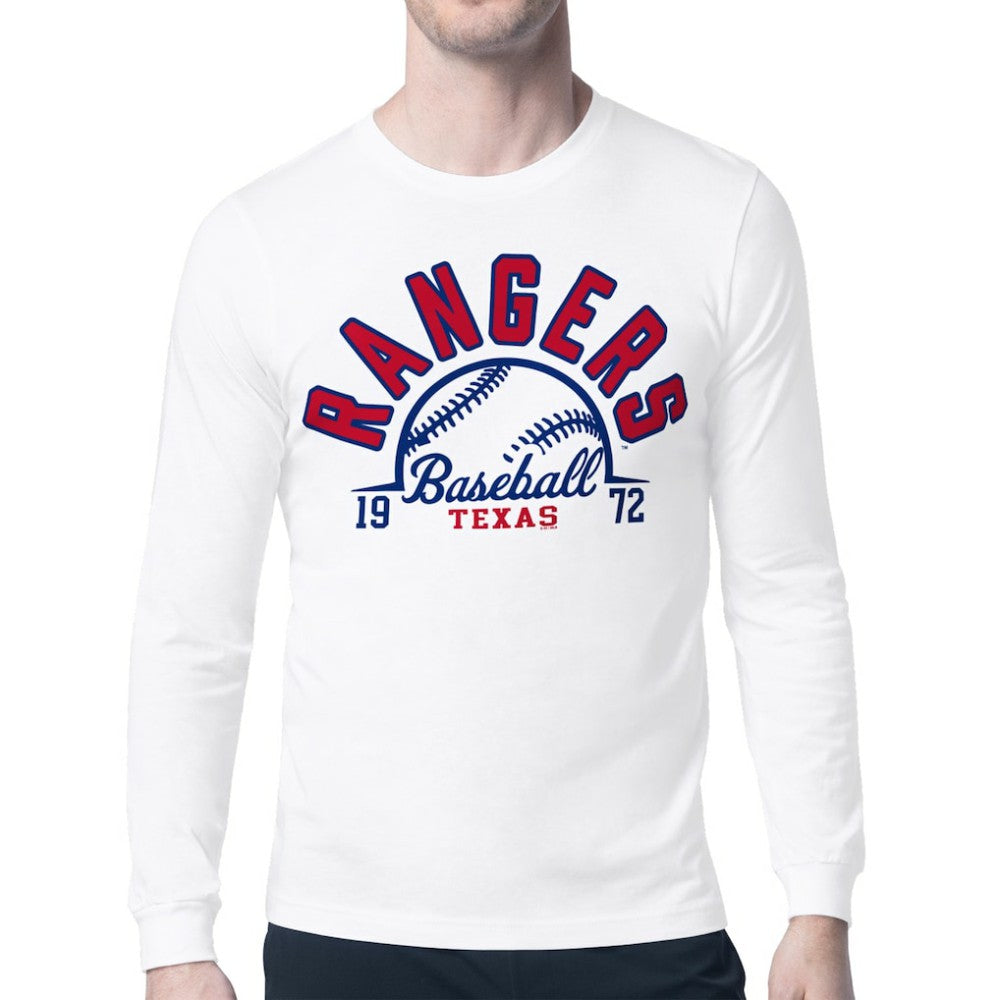 Texas Rangers Starter Half Ball Team Graphic Long Sleeve T-Shirt | MLB Discount