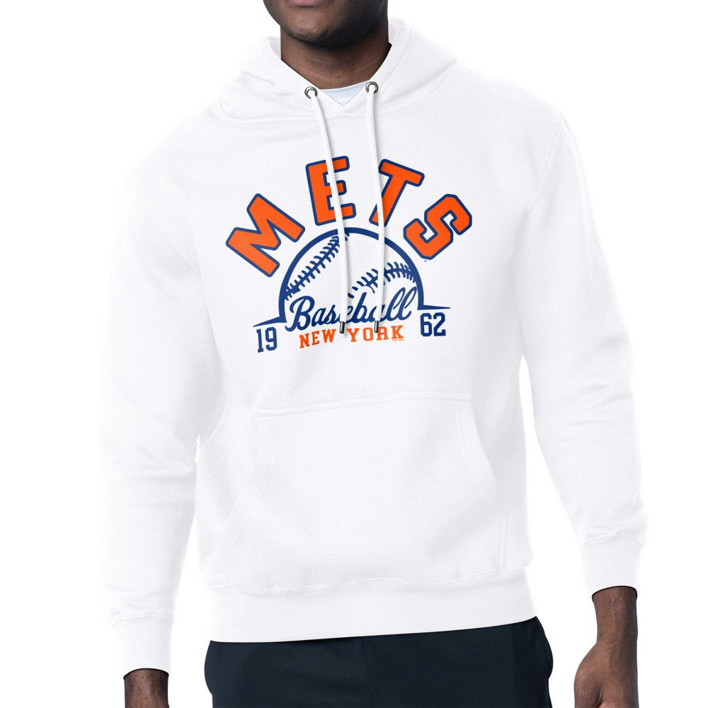 New York Mets Starter Half Ball Team Graphic Pullover Hoodie | MLB Discount