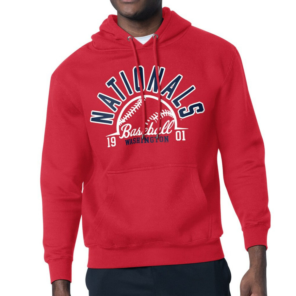 Washington Nationals Starter Half Ball Team Graphic Pullover Hoodie | MLB Discount